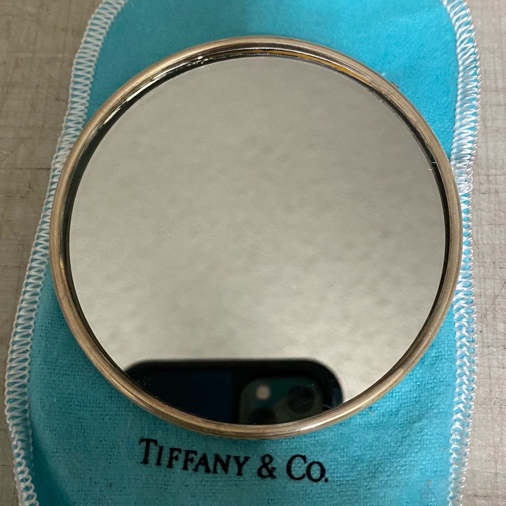 Tiffany & Co. Silverplate Mirror with Art Nouveau Design from the 1980s - Picture 4 of 4